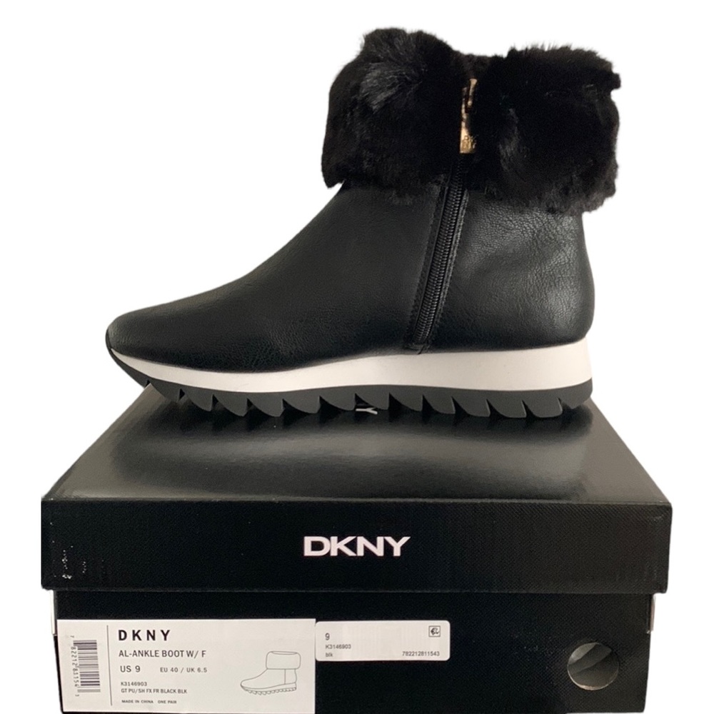 DKNY Wedge Cuffed Winter Boots - Picture 1 of 2